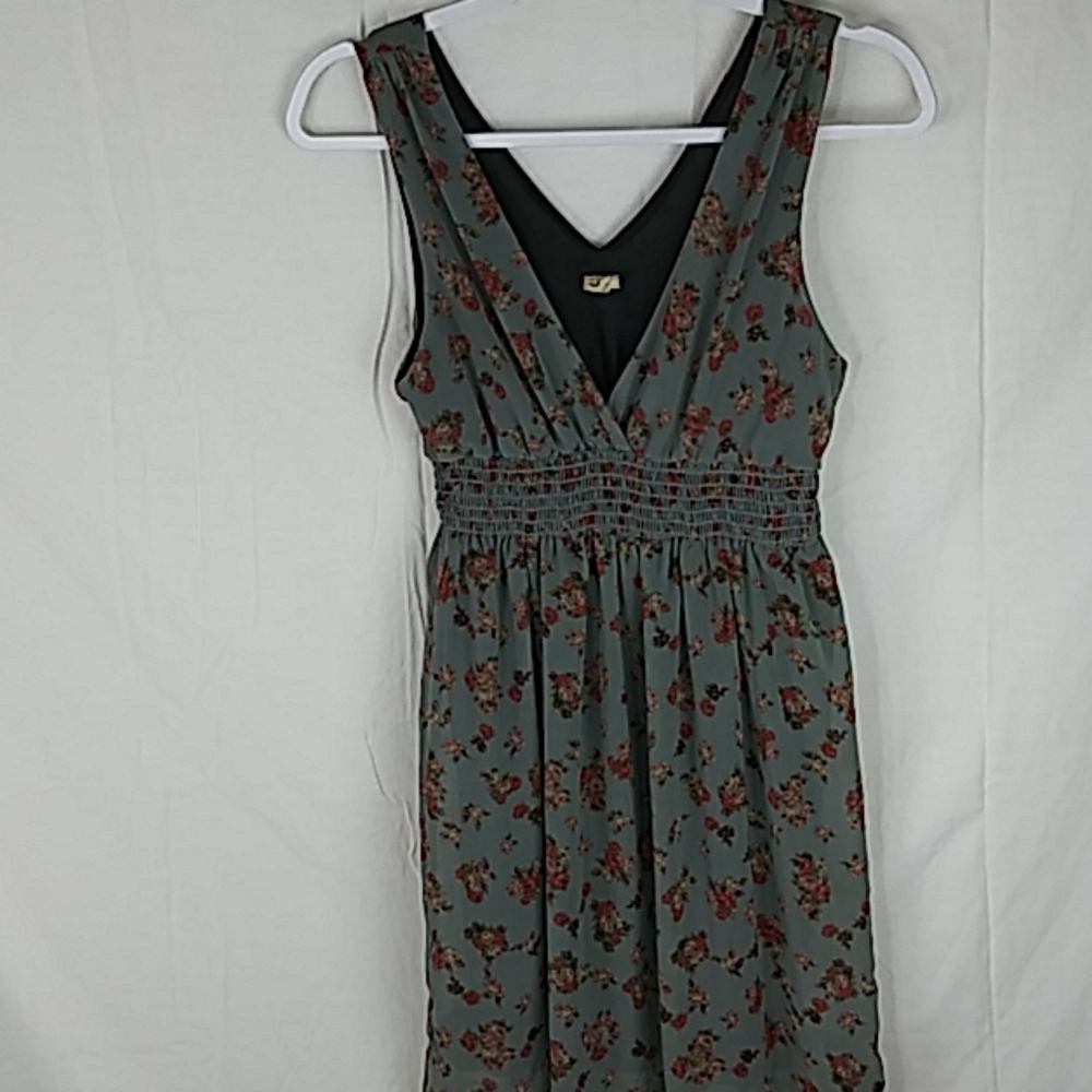 A IS FOR AUDREY blue floral lightweight dress M